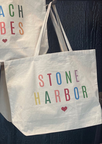 Stone Harbor Colorful Tote bags