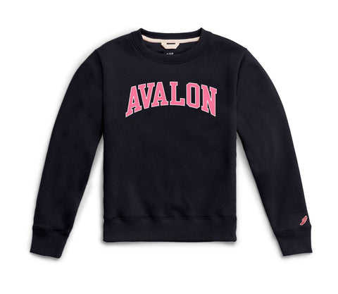 Kids Avalon Essential Fleece Crew - Navy/Pink