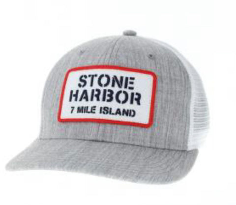 Melange Grey/White Trucker Stone Harbor Hat adult