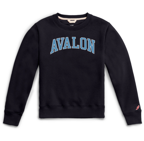 Kids Avalon Essential Fleece Crew - Navy/Carolina Blue