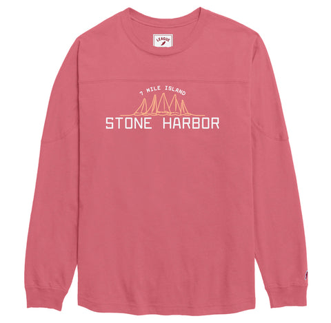 Women's Stone Harbor Throwback Long Sleeve Tee - Nantucket Red