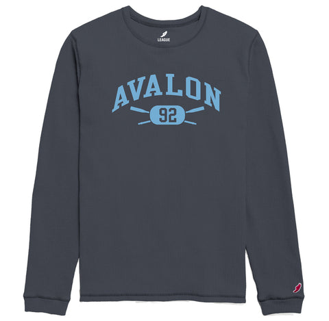 Men's Avalon Long Sleeve Waffle Crew - Spring Navy
