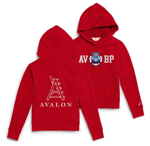 Kids Avalon Essential Fleece Beach Patrol Hood - Red