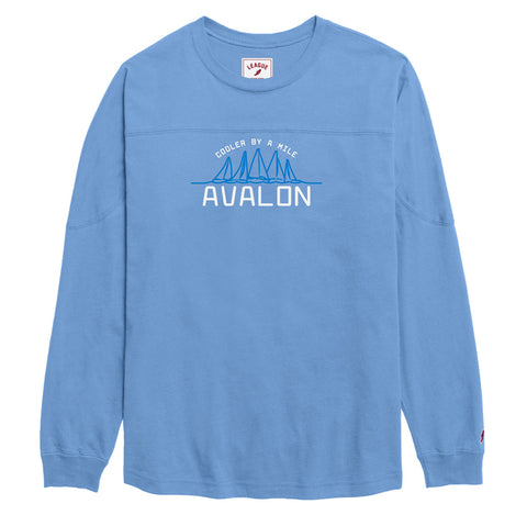 Women's Avalon Throwback Long Sleeve Tee - Power Blue
