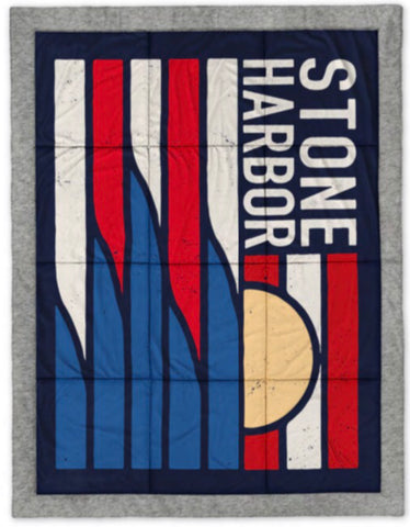 Stone Harbor Red White and Blue Blanket 2022