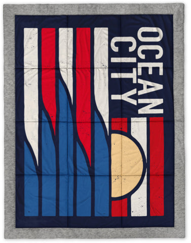 Ocean City Red White and Blue Blanket 2022