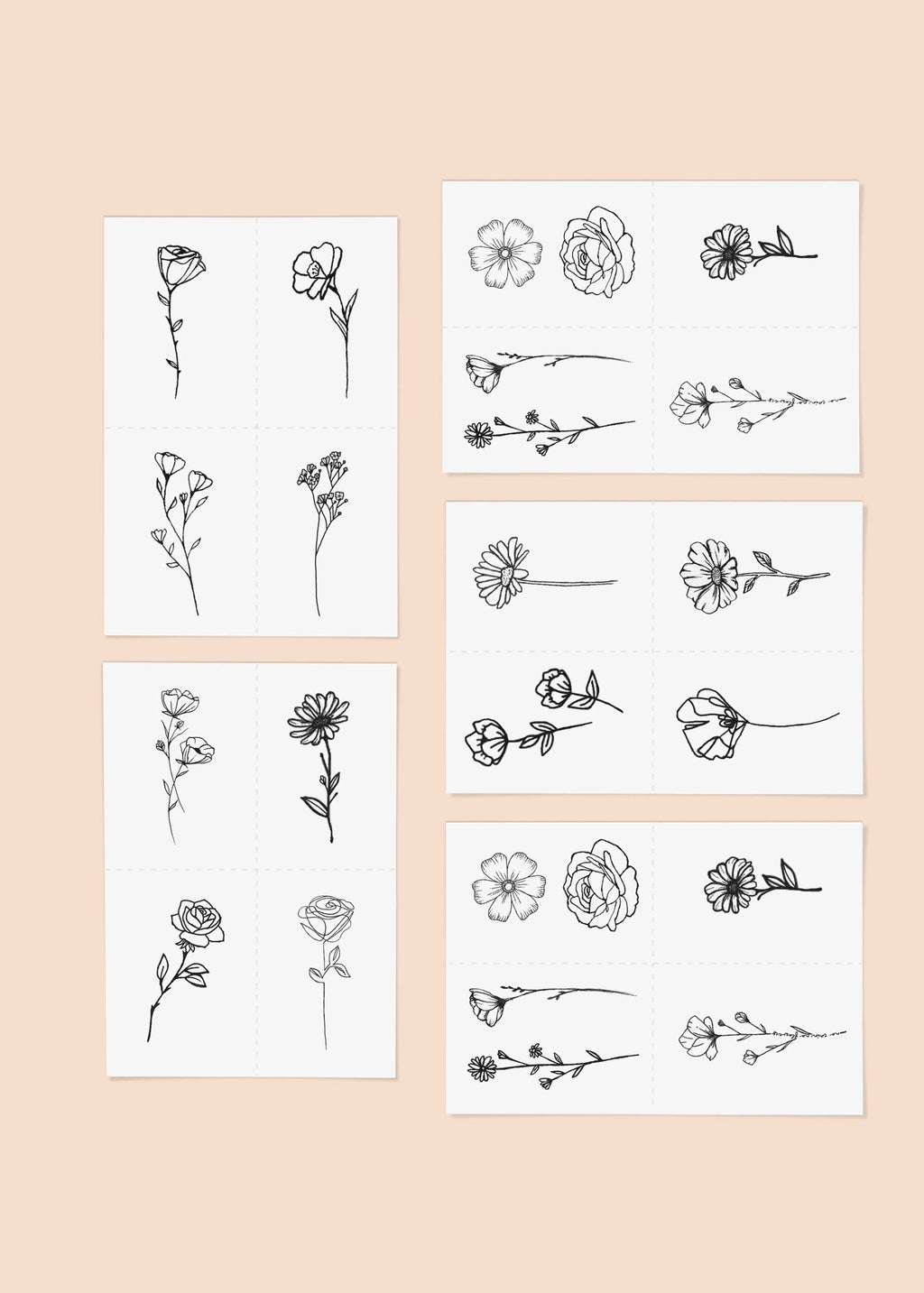 Blooming Temporary Tattoo Pack
