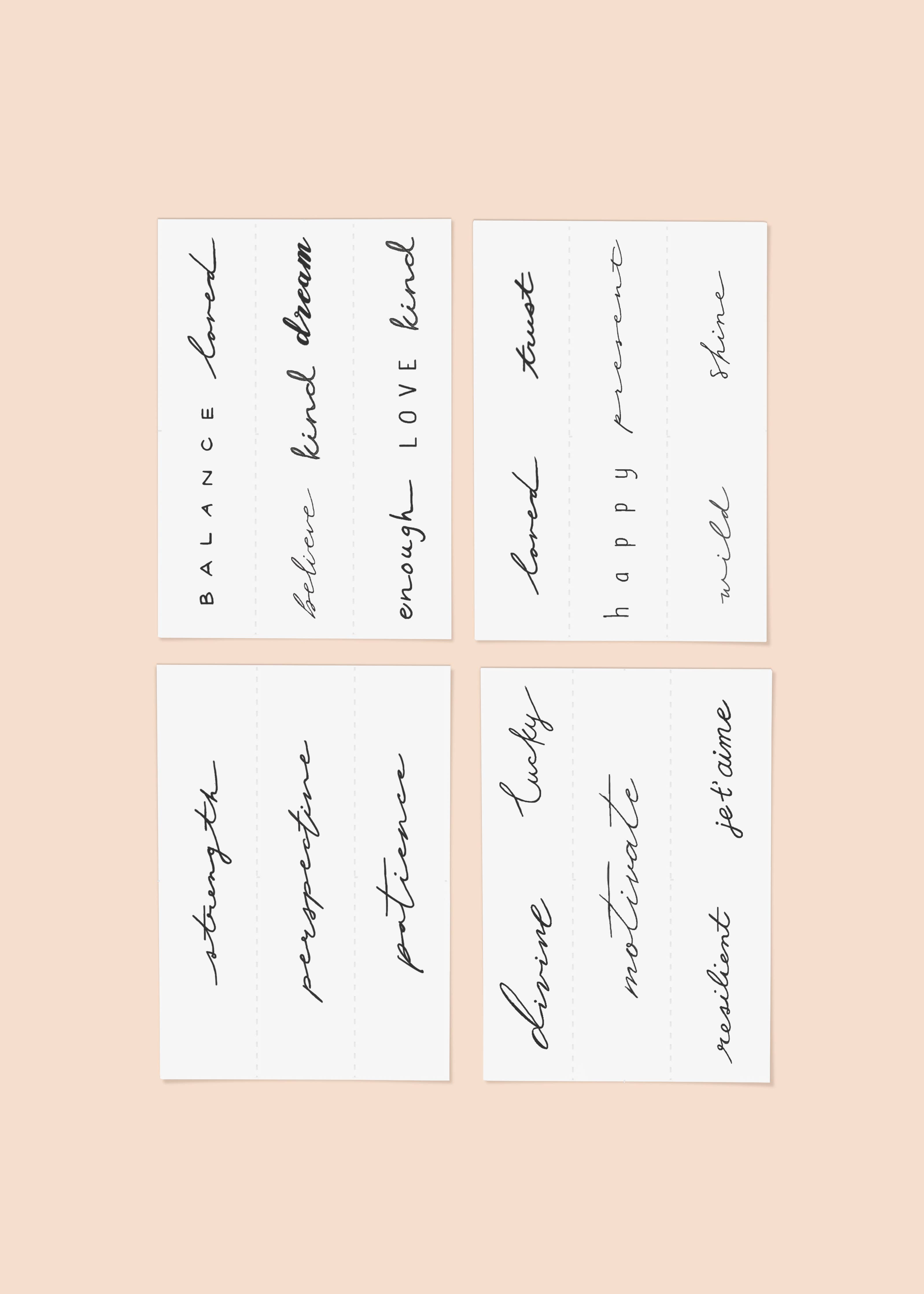 Statement Temporary Tattoo Pack