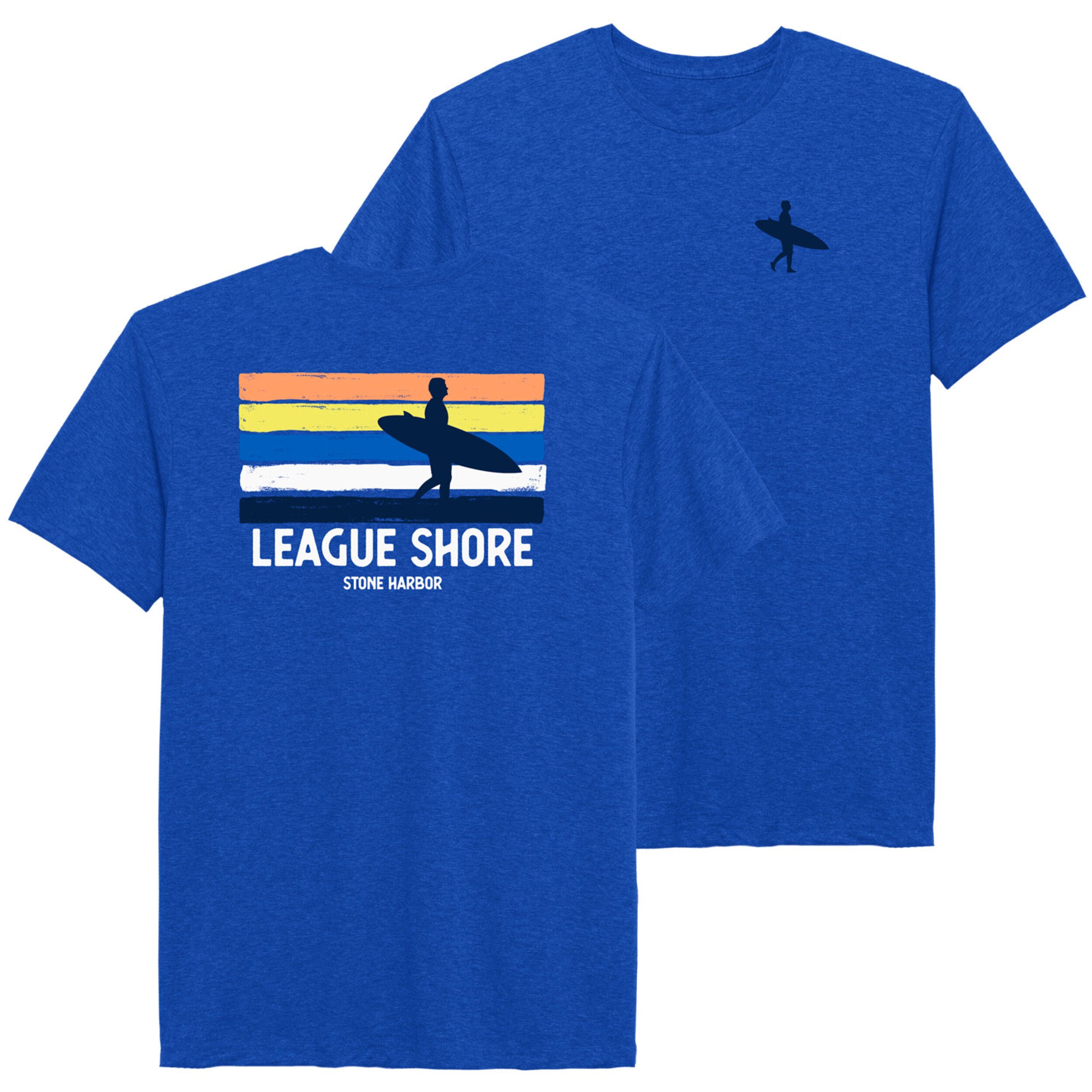 Mens Stone Harbor League Shore Tee - Royal Heather