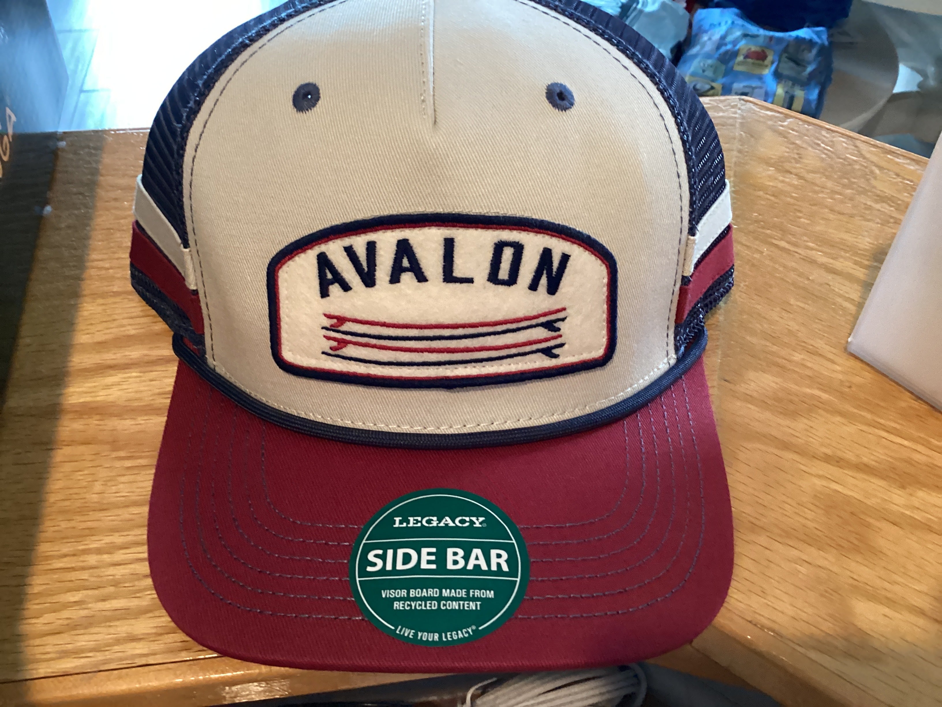 Avalon Red White and Blue Side Bar Hat