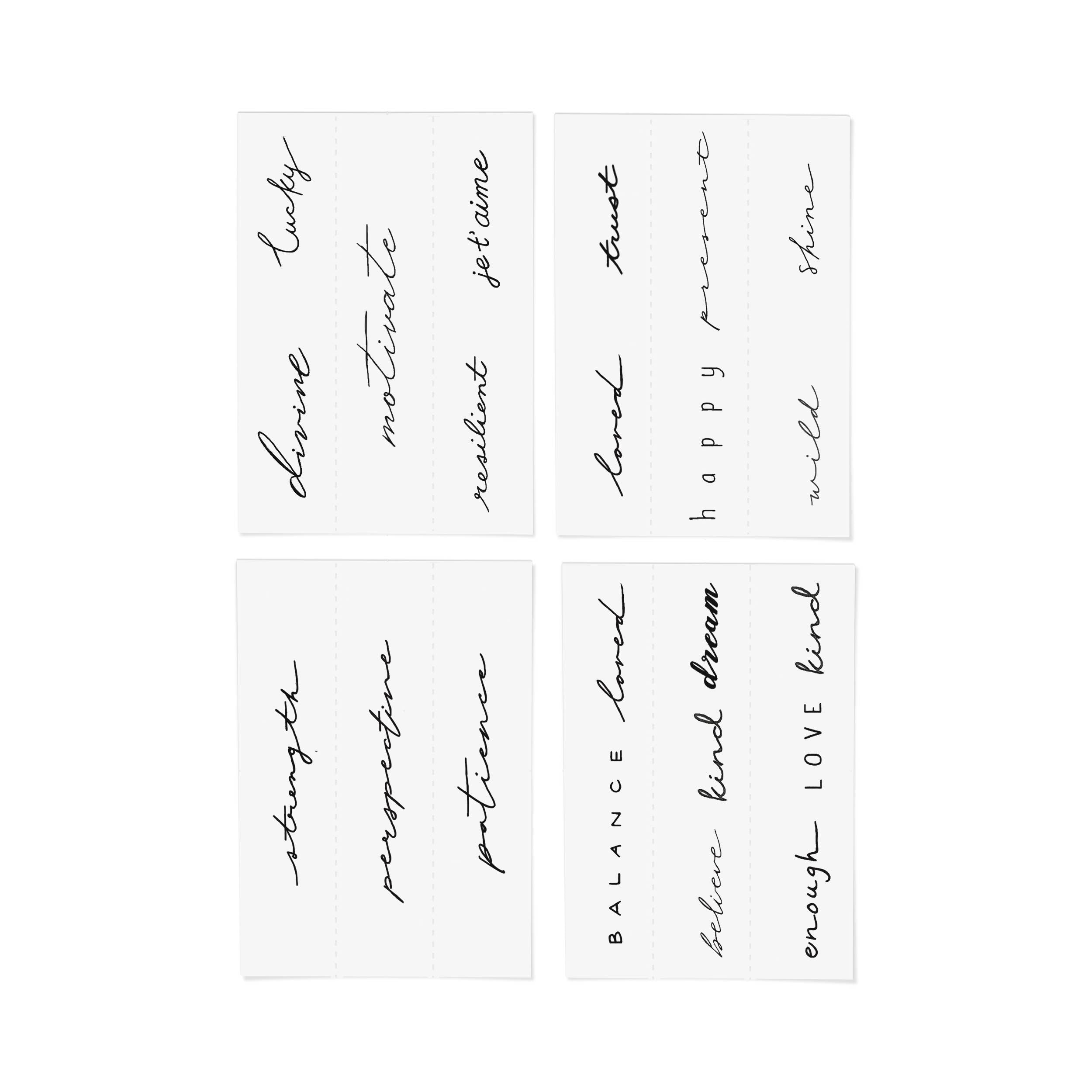 Statement Temporary Tattoo Pack