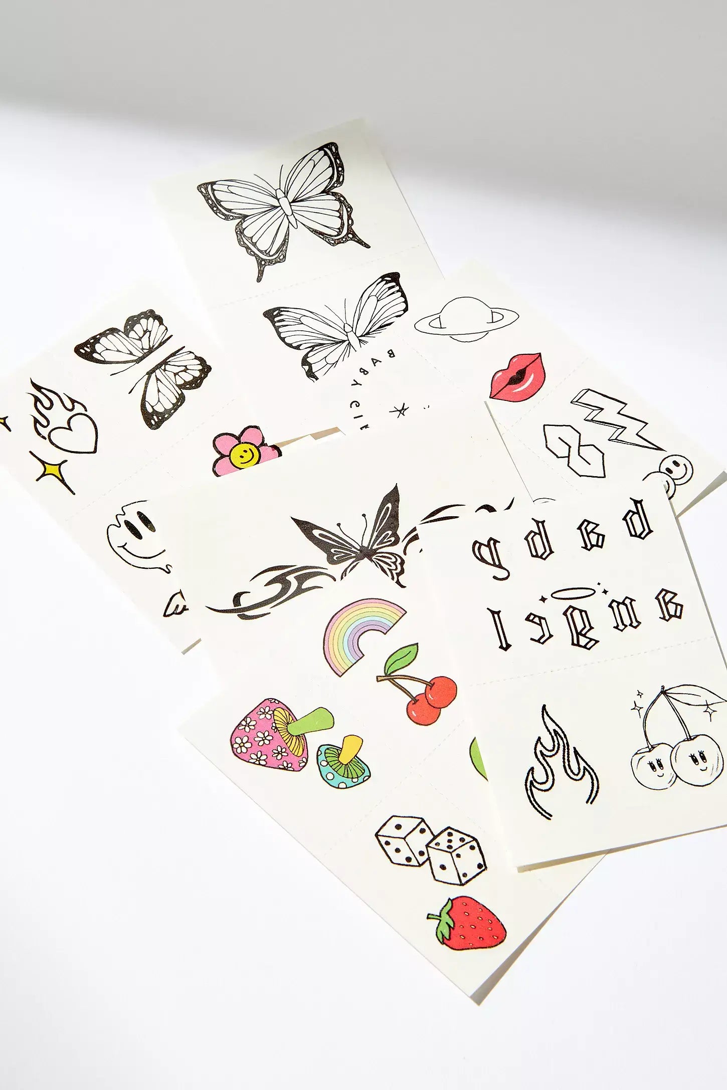 Y2K Nostalgia Temporary Tattoo Pack