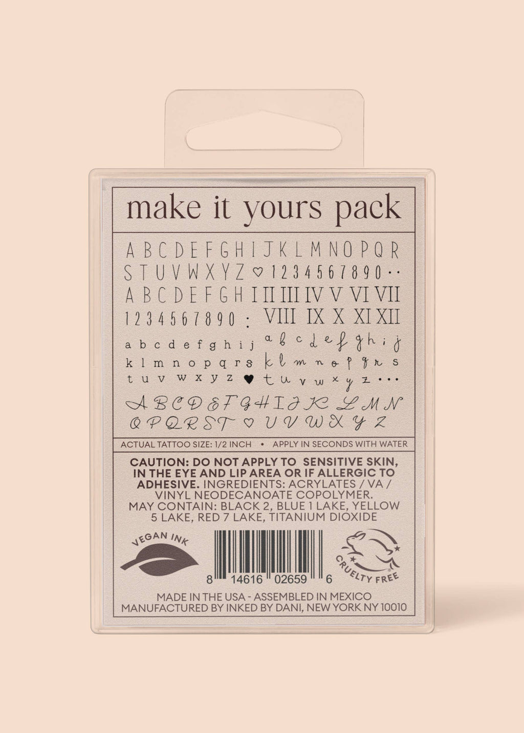 Make It Yours Temporary Tattoo Pack