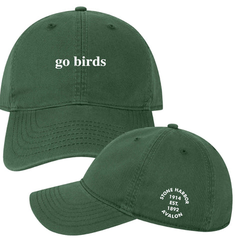 Kids Dark Green go birds Hat (Avalon and Stone Harbor on side)