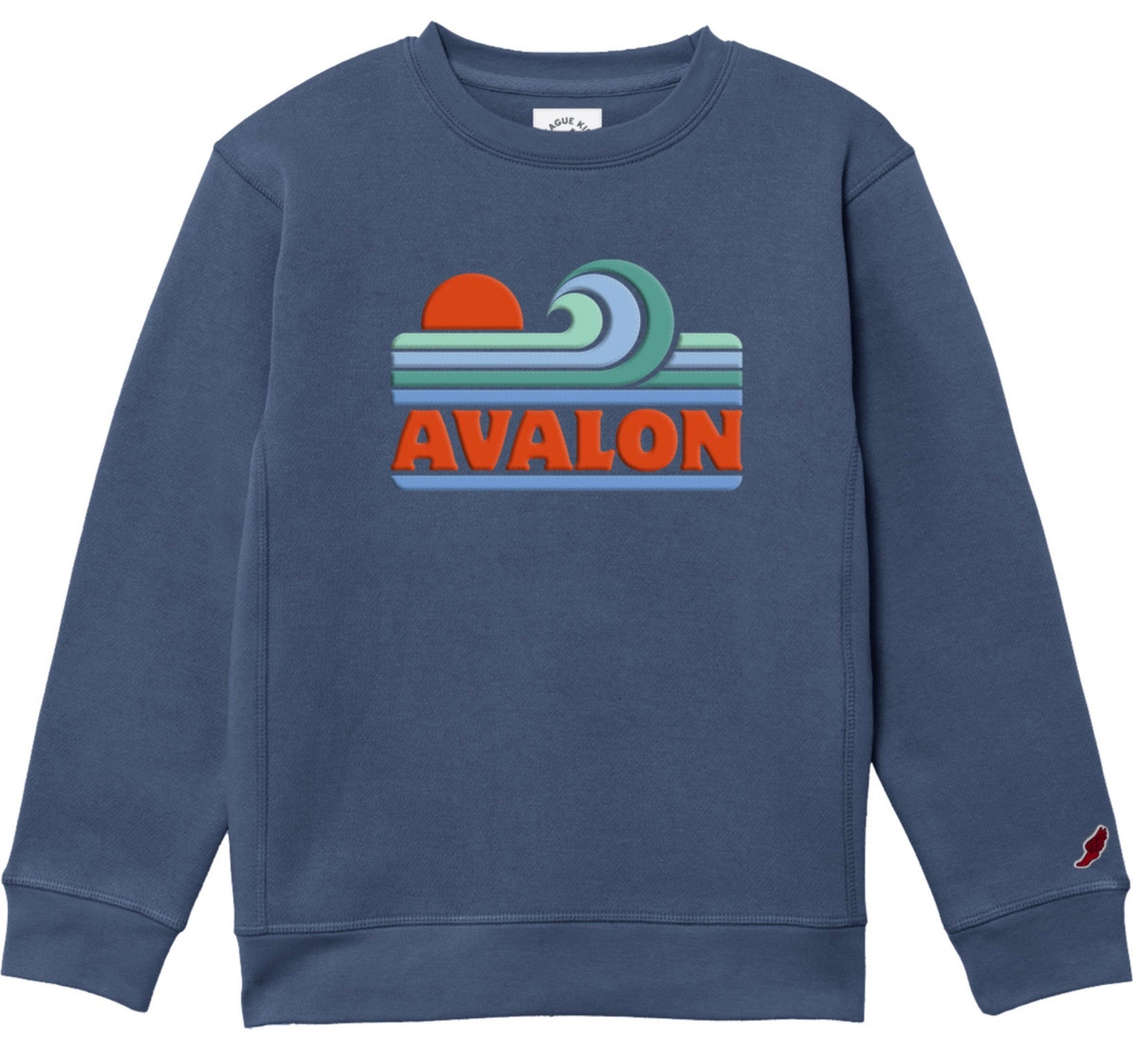 Kids Avalon Wave Sweatshirt - Indigo appliqué