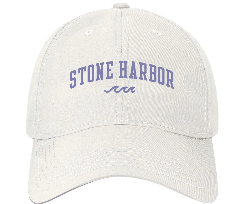 Stone Harbor “Small” Cool Fit Wave Hat White w/lavendar