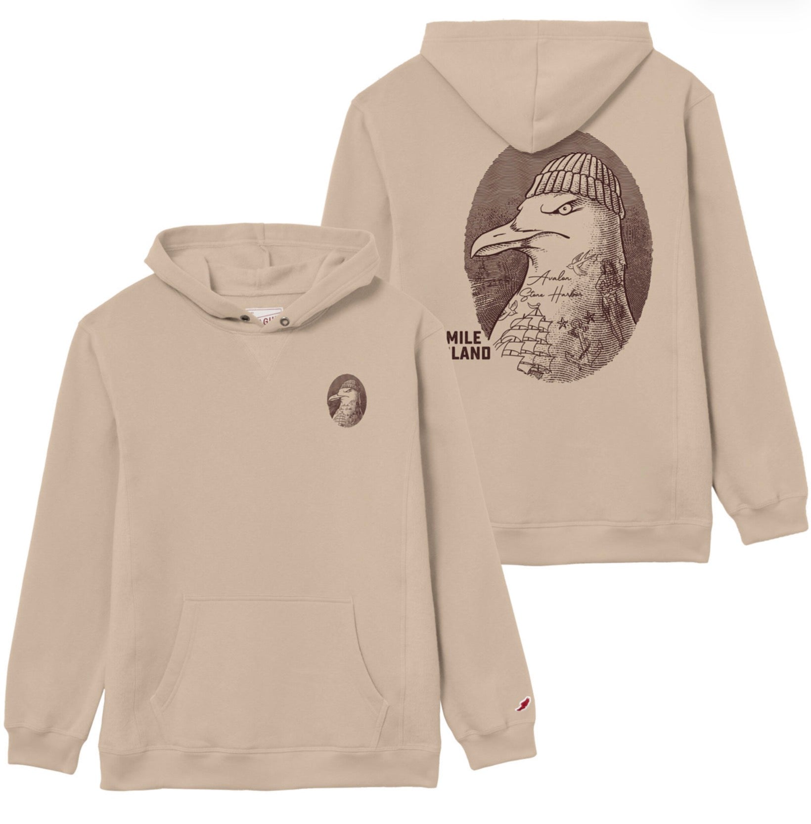 Unisex Seven Mile Island Salty Gull Hood - Beige