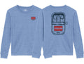 Kids Avalon Fresh Surf Long Sleeve Tee - Heather Power Blue