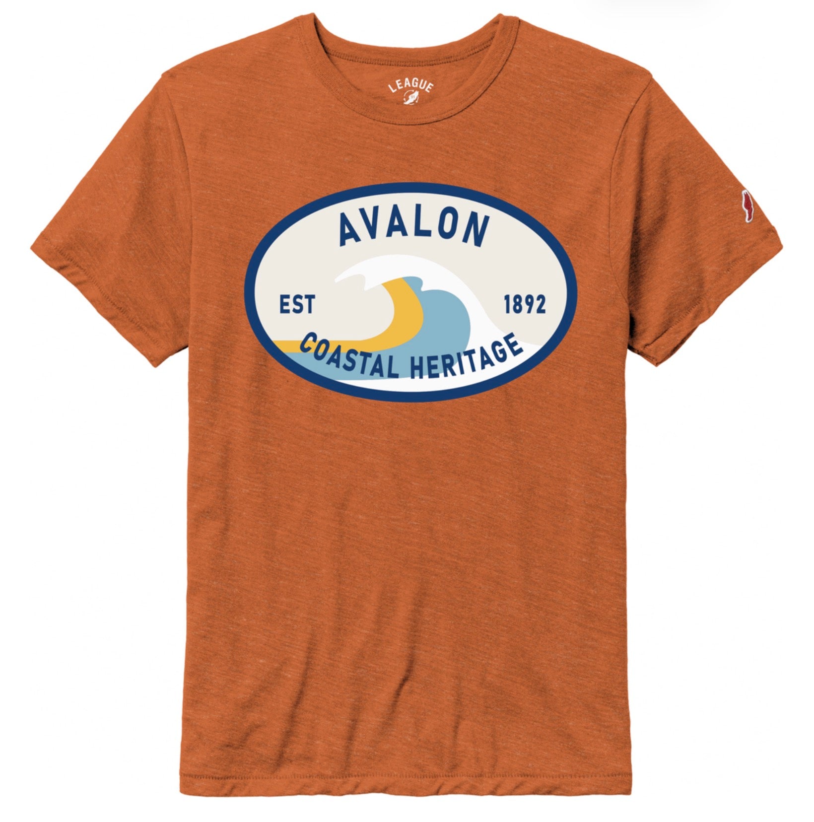 Mens Avalon Fair Coastal Heritage Tee - Heather Orange