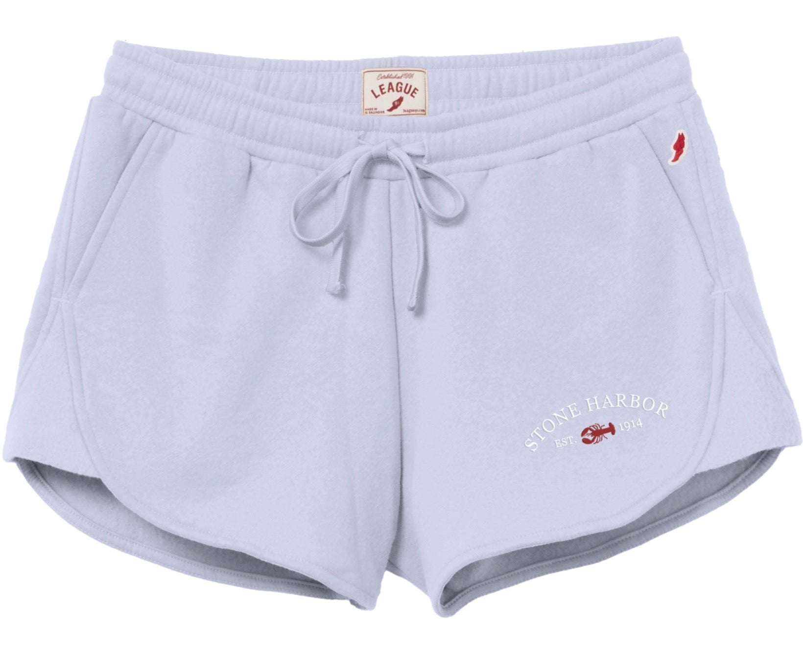 Womens Stone Harbor Reverse Fleece Lobster Shorts - Cashmere Blue