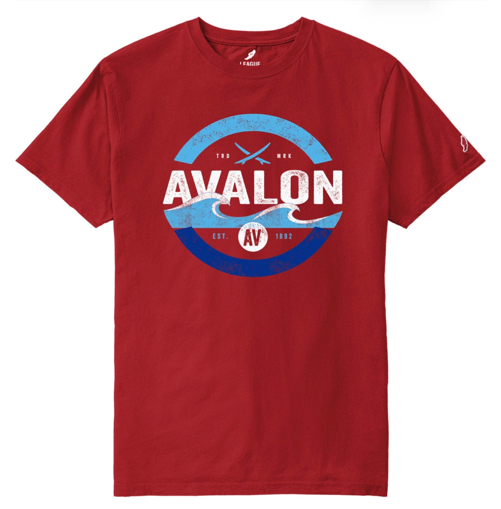 Mens Avalon Afterglow Tee - Vintage Red