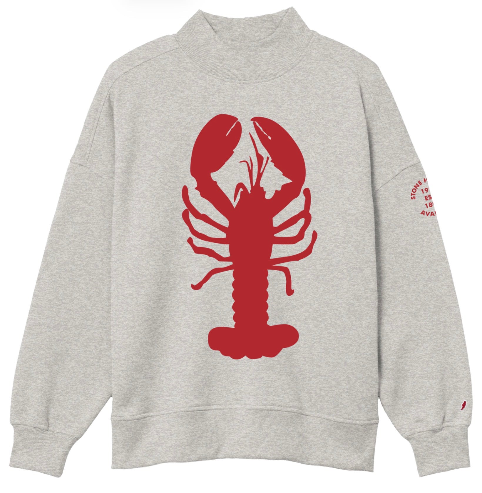 Womens Lobster Diana Mock (Stone Harbor & Avalon on sleeve) - Steel Grey