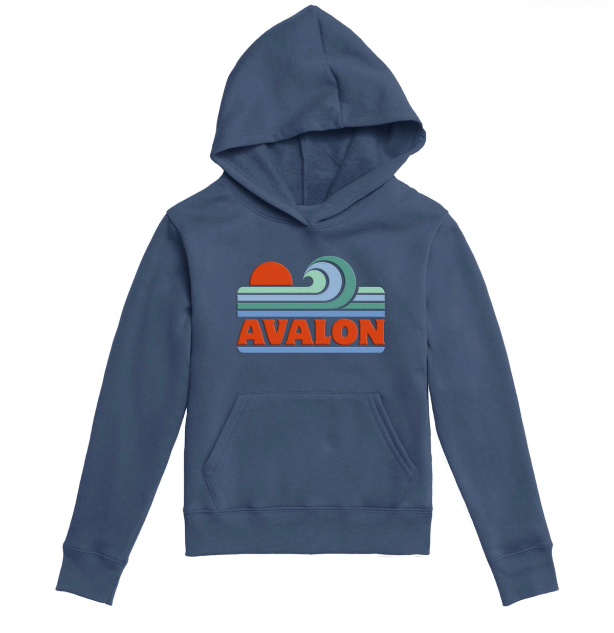 Kids Avalon Wave Hoodie - Indigo appliqué **New October’26