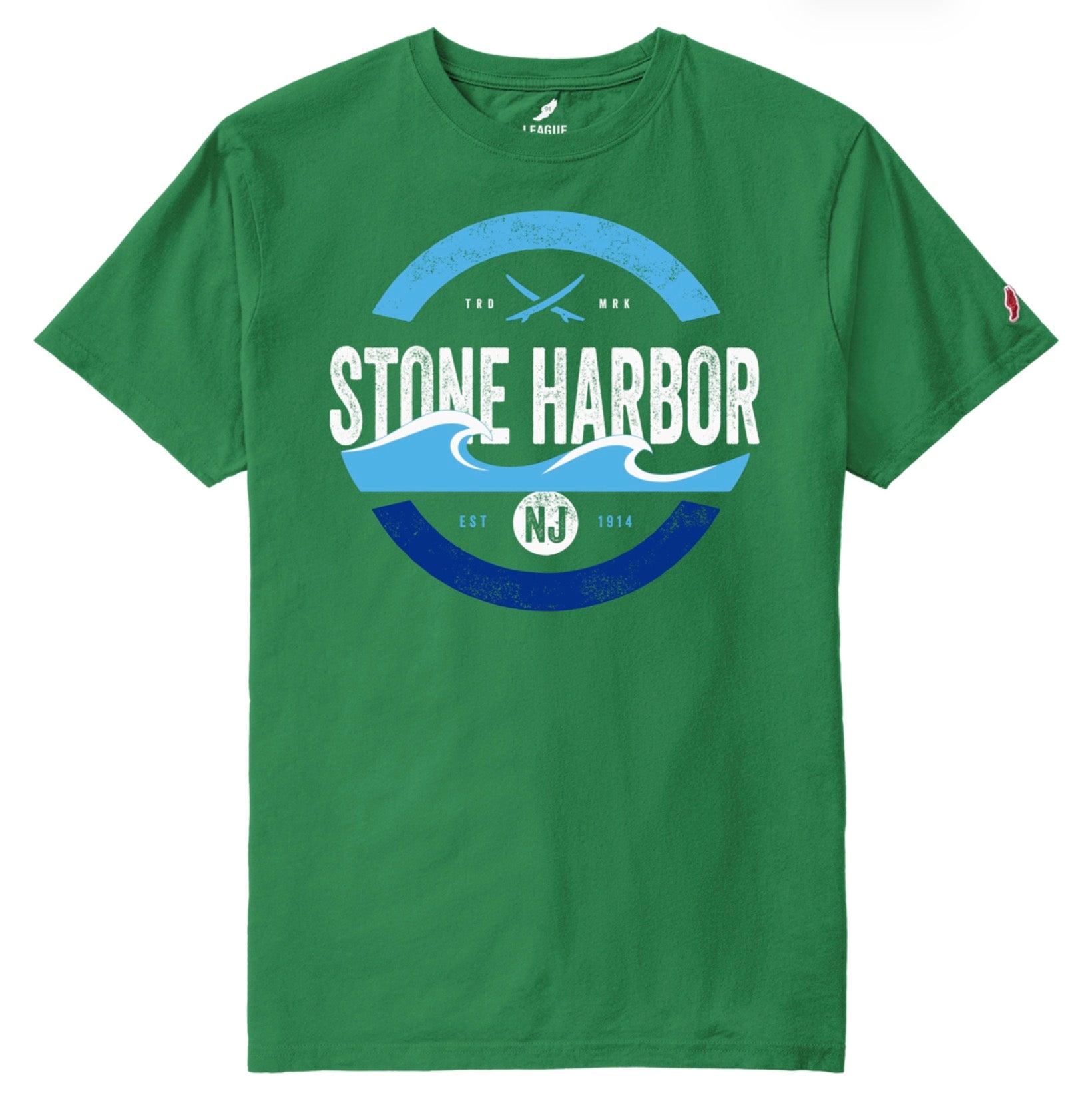 Mens Stone Harbor Afterglow Tee - Kelly Green