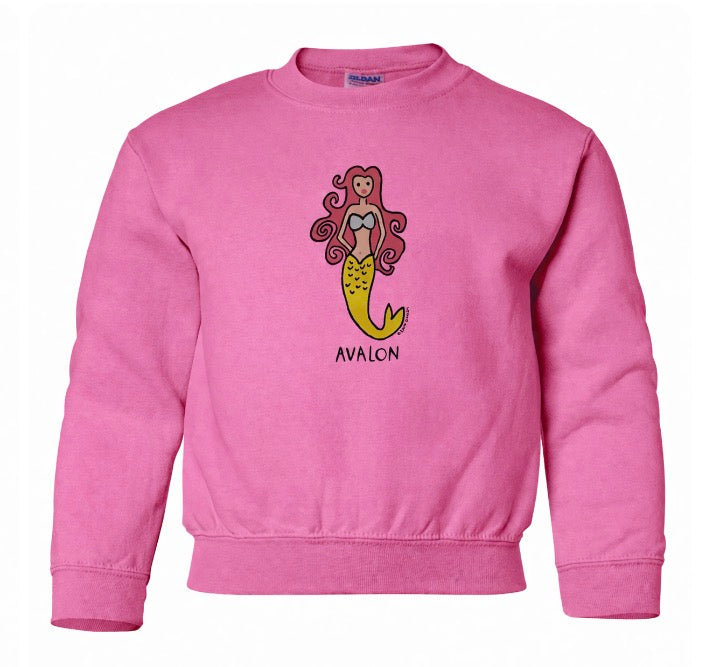 Kids Avalon Mermaid Crew - Safety Pink