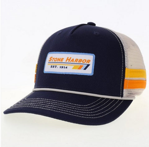 Stone Harbor 2Bar Hat navy/gold/orange trucker 30% off hats…make room sale😊