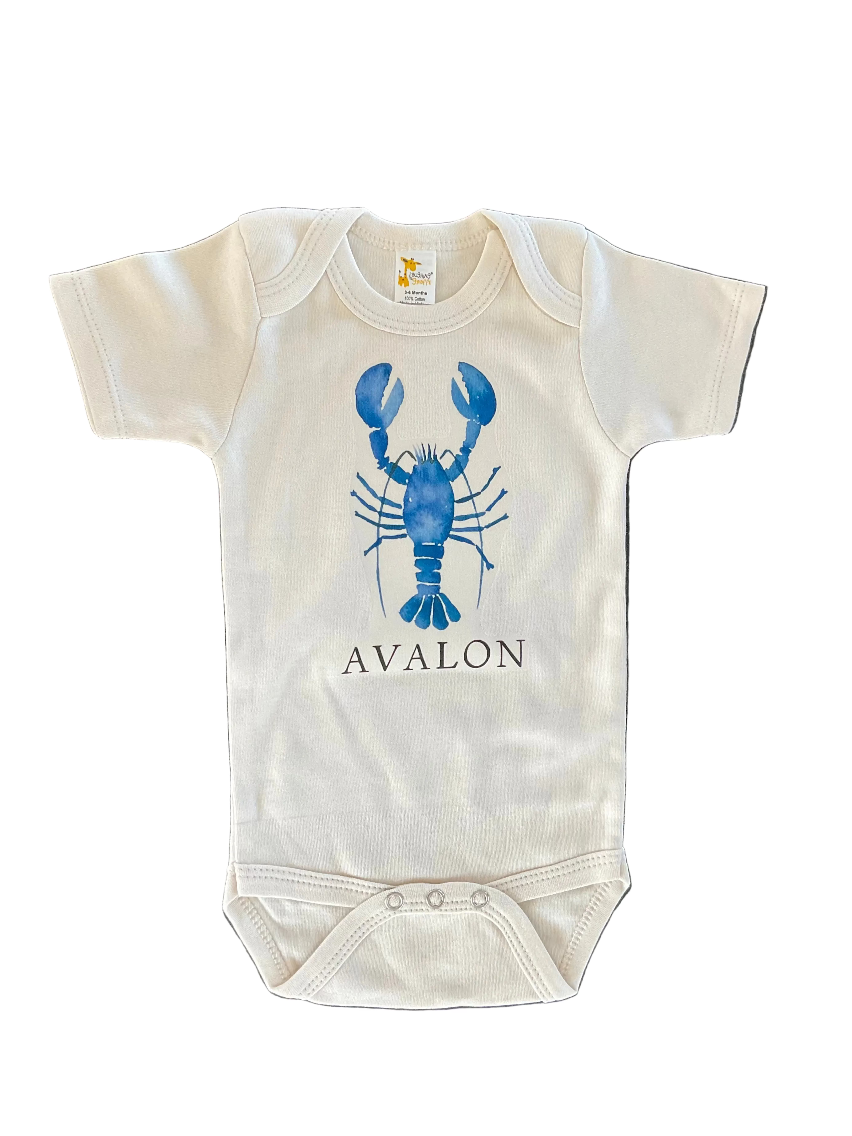 Avalon Watercolor Blue Lobster Onesie