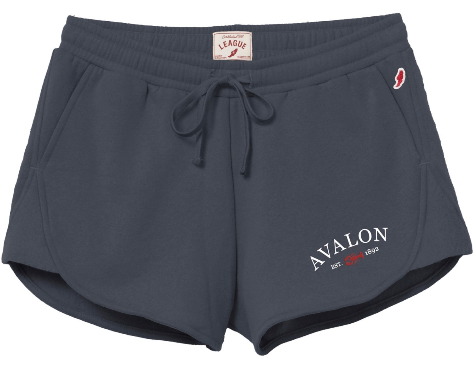 Womens Avalon Reverse Fleece Lobster Shorts - Spring Navy