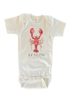 Avalon Watercolor Red Lobster Onesie
