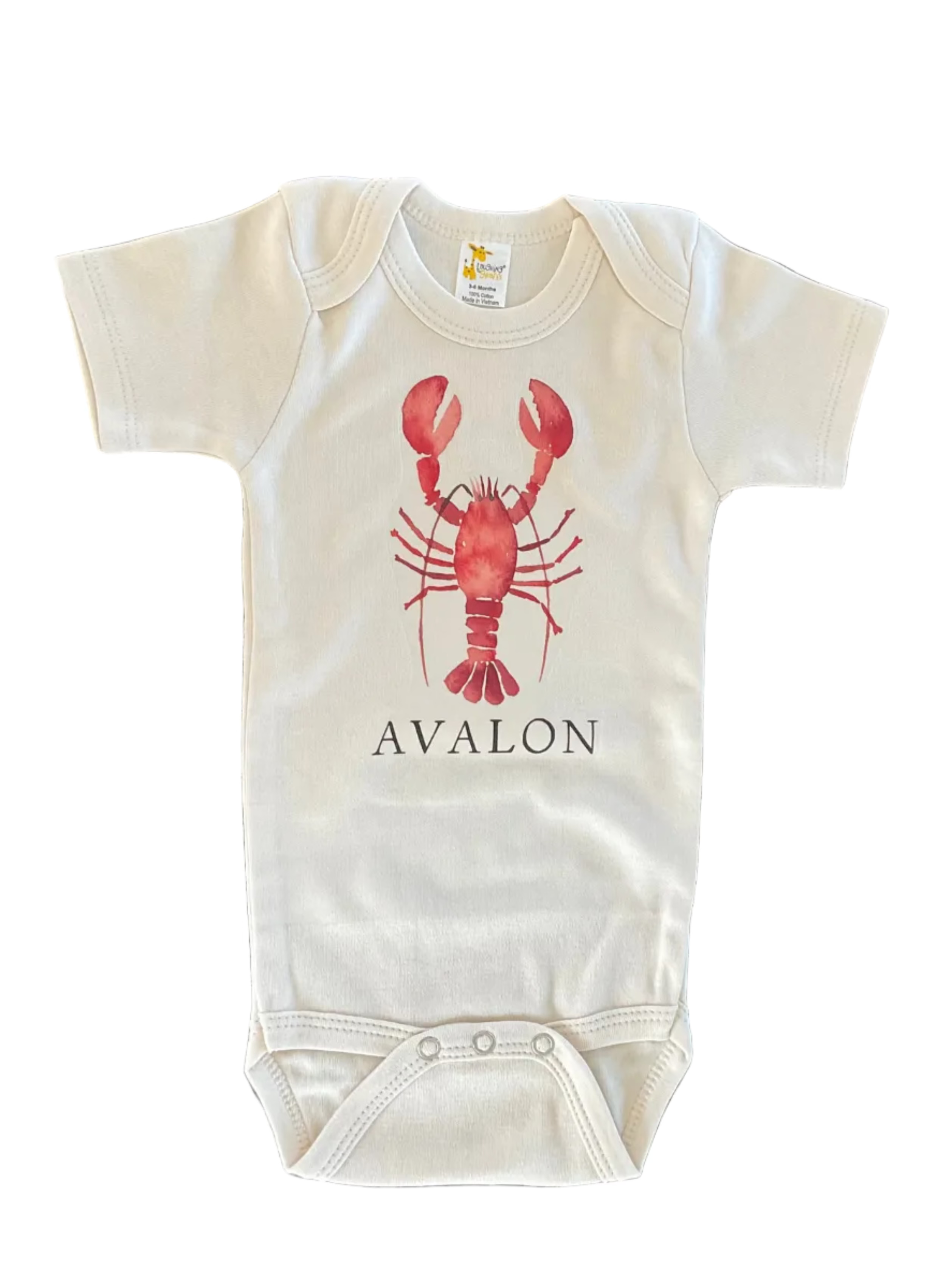 Avalon Watercolor Red Lobster Onesie