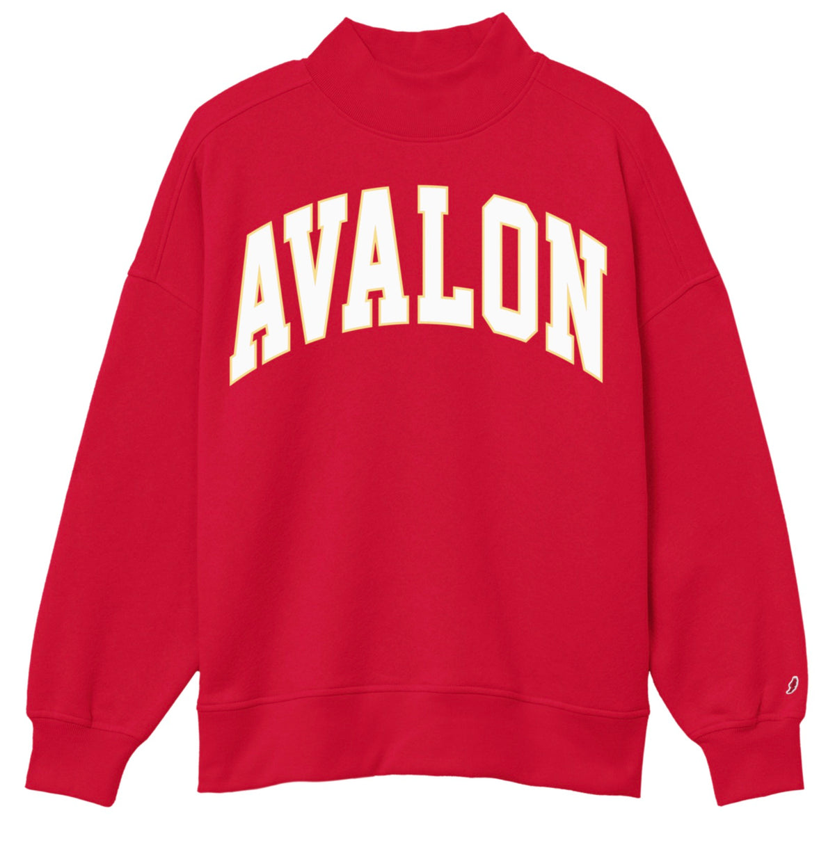 Womens Avalon Big Diana Mock Neck - Red