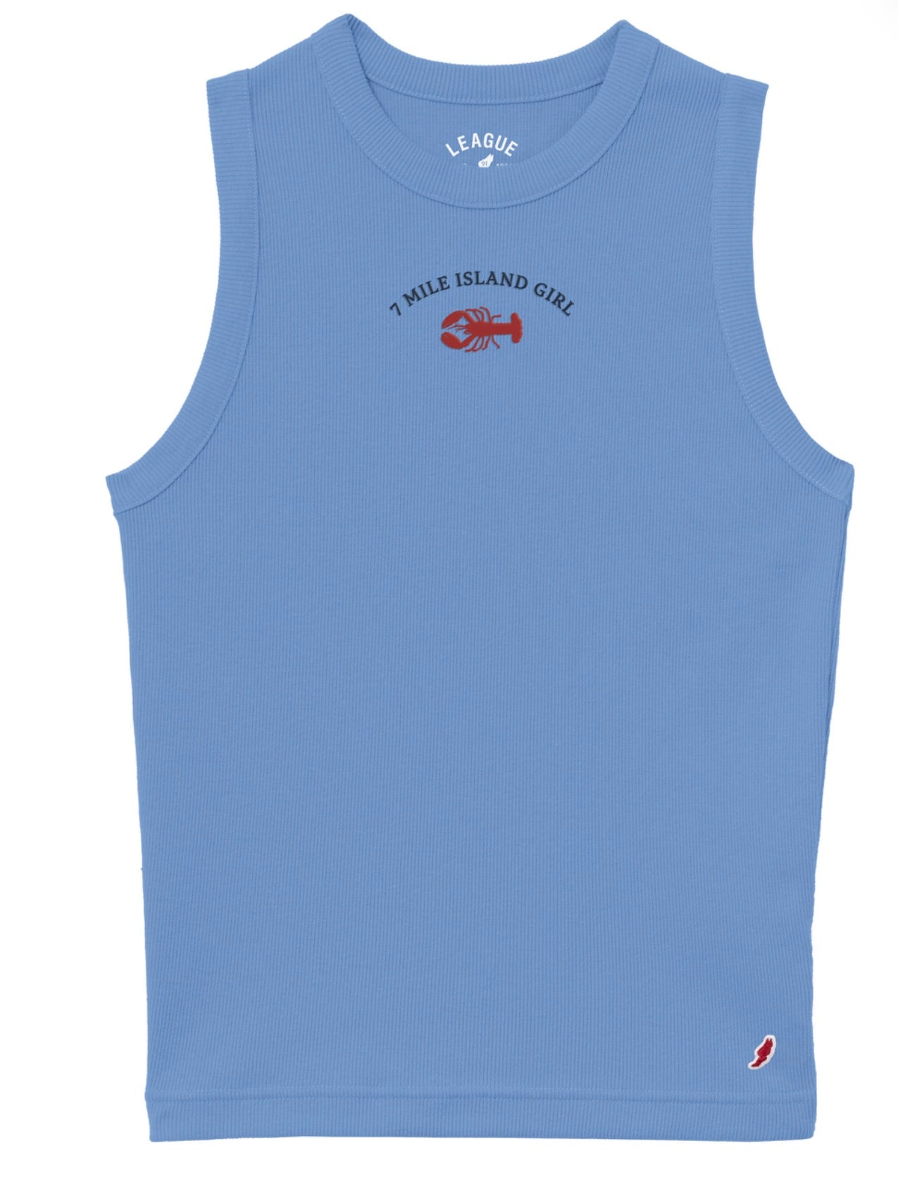 Womens Seven Mile Island Girl Rib Lobster - Power Blue