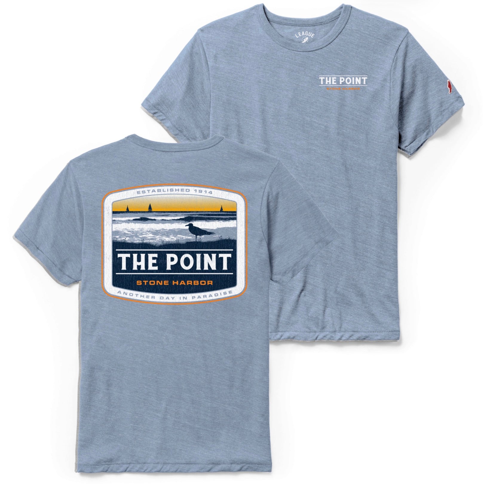 Mens The Point Window View Tee - Heather Riviera