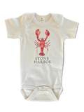 Stone Harbor Watercolor Red Lobster Onesie