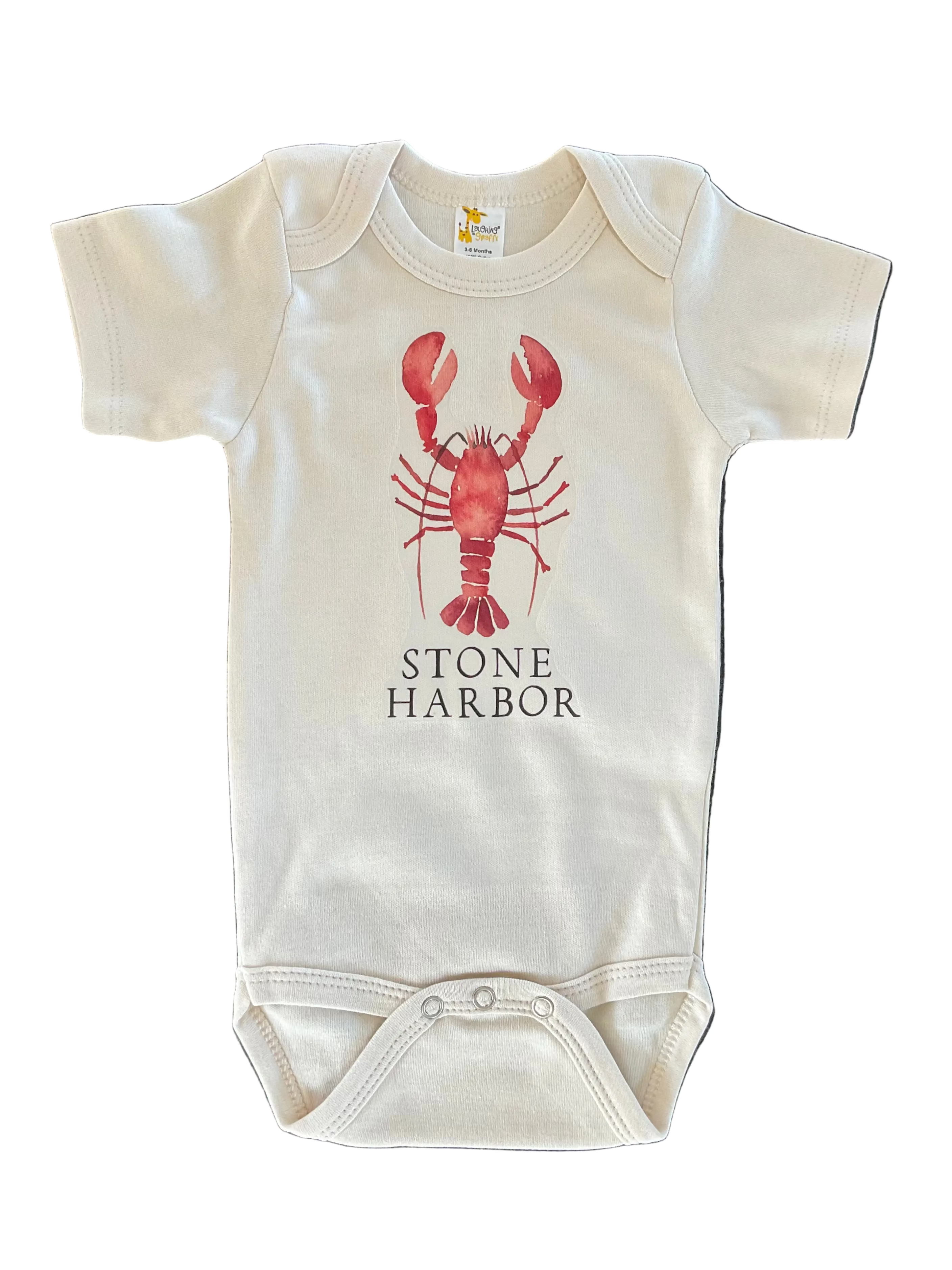Stone Harbor Watercolor Red Lobster Onesie