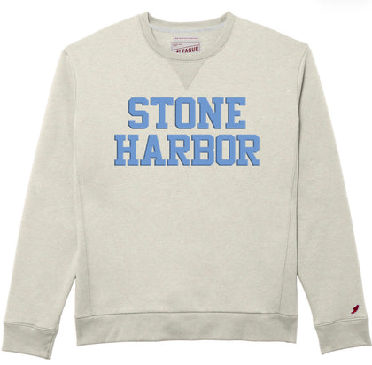 Mens Stone Harbor College Block 1991 Crew - Oatmeal