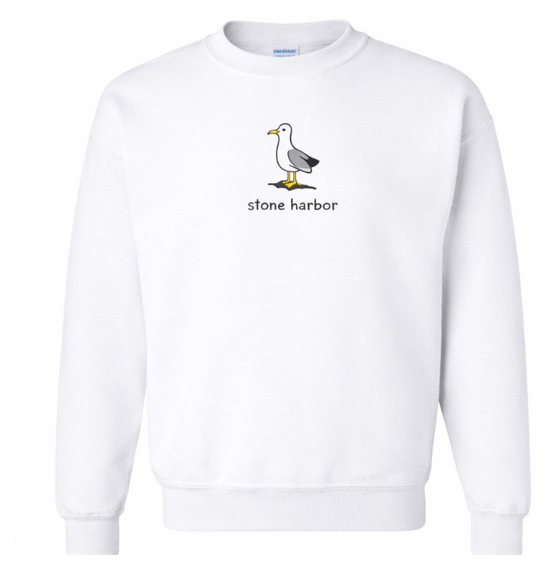 Kids Stone Harbor Seagull Crew - White