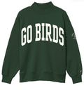 Womens Go Birds Appliqué Diana Mock Neck - Dark Green (Avalon Stone Harbor on sleeve)
