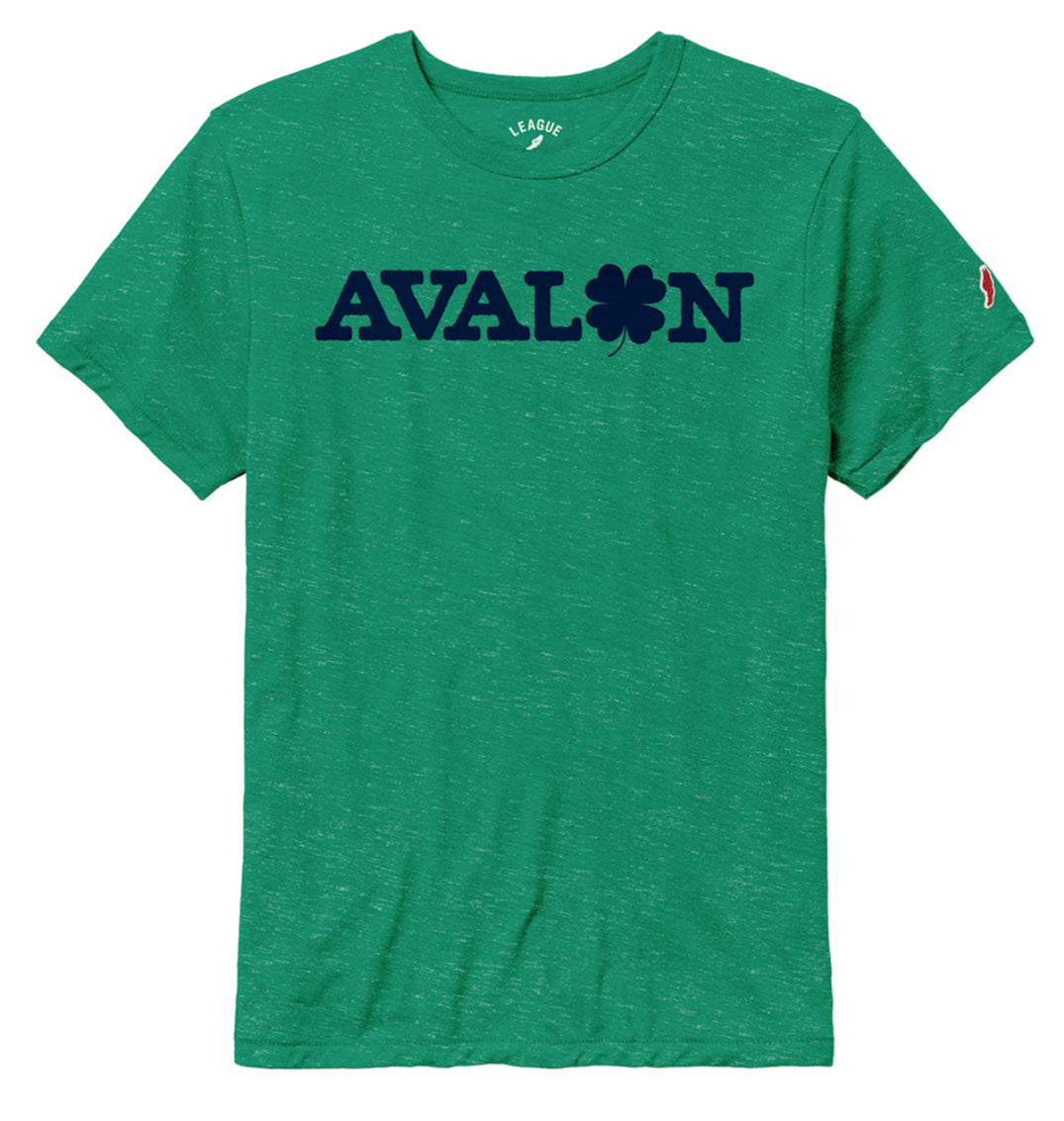 Unisex Avalon Clover Victory Falls Tee - Heather Kelly Green