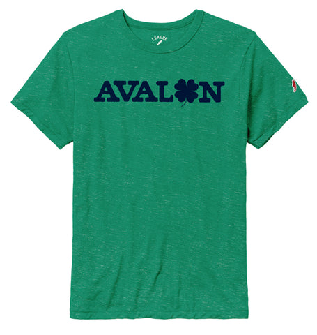 Unisex Avalon Clover Victory Falls Tee - Heather Kelly Green