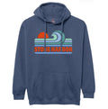 Mens Stone Harbor Wave Hood - Indigo appliqué