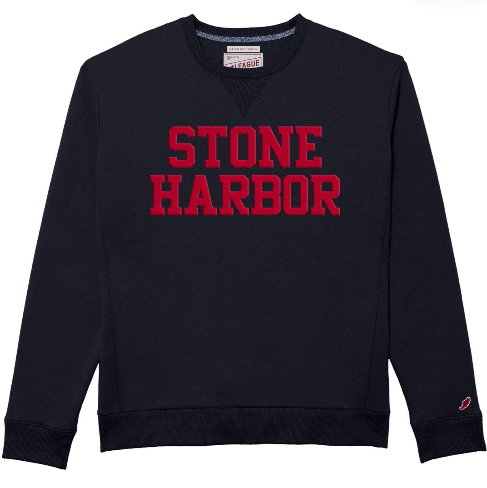 Mens Stone Harbor College Block 1991 Crew - Fall Navy