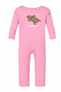 Avalon Infant Long Romper Turtle Pink