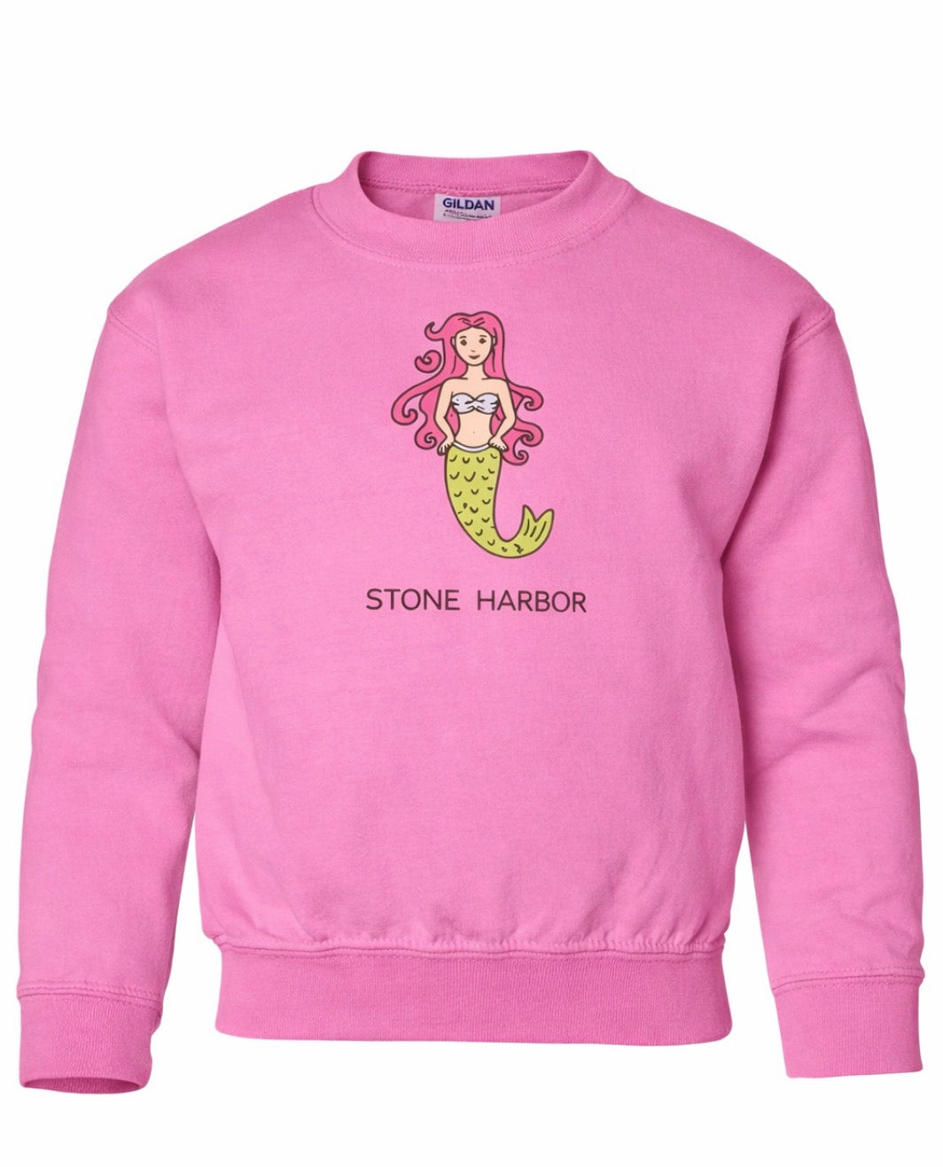 Kids Stone Harbor Mermaid Crew - Safety Pink