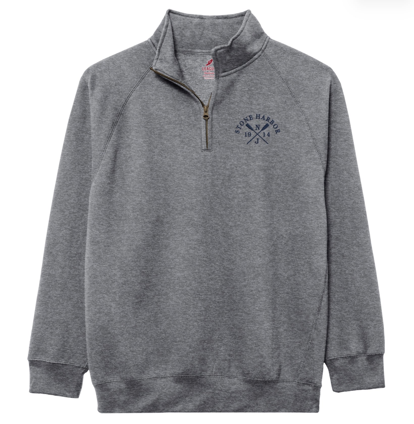 Mens Stone Harbor Rower Quarter Zip-up - Premium Heather