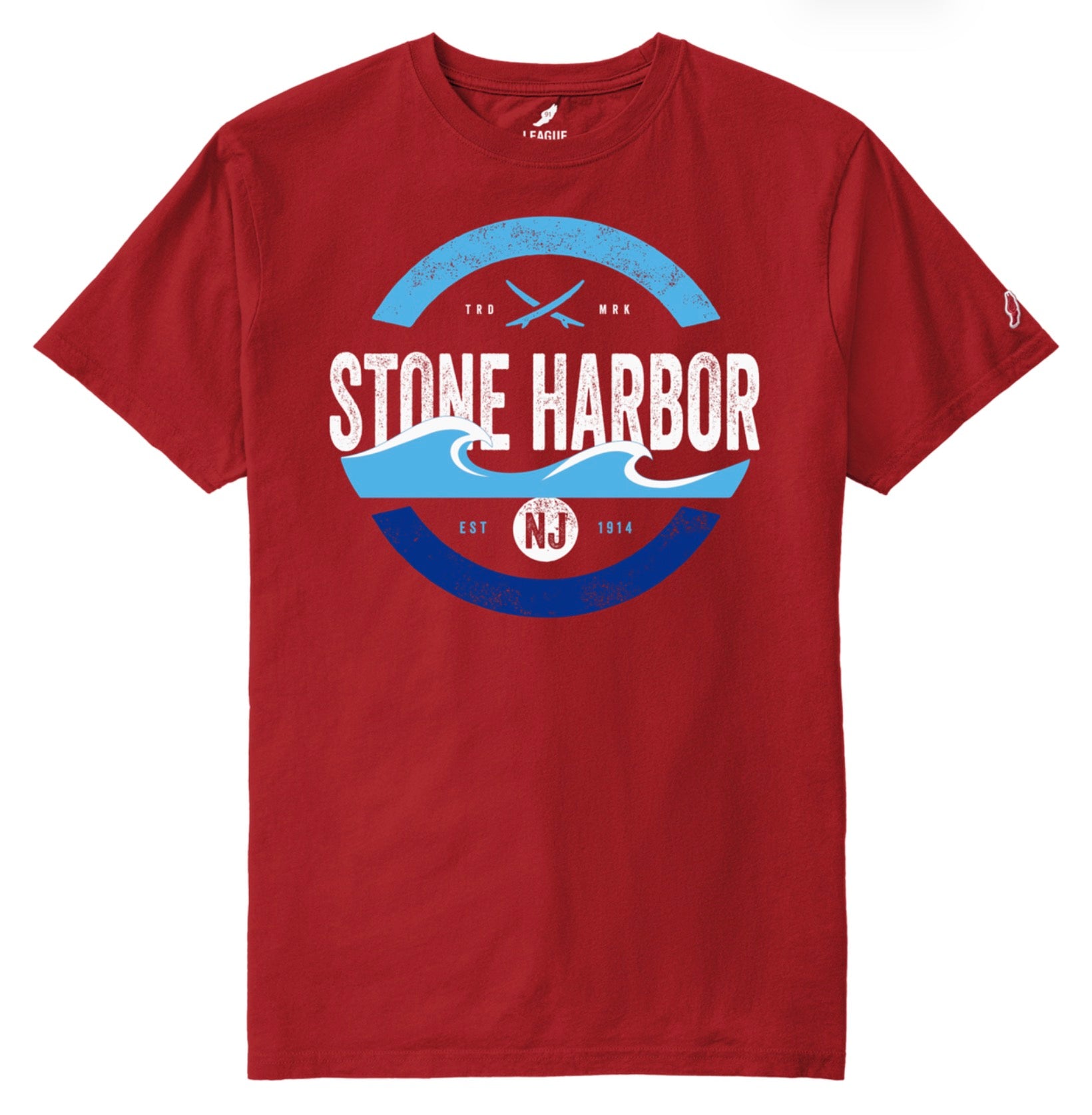 Mens Stone Harbor Afterglow Tee - Vintage Red